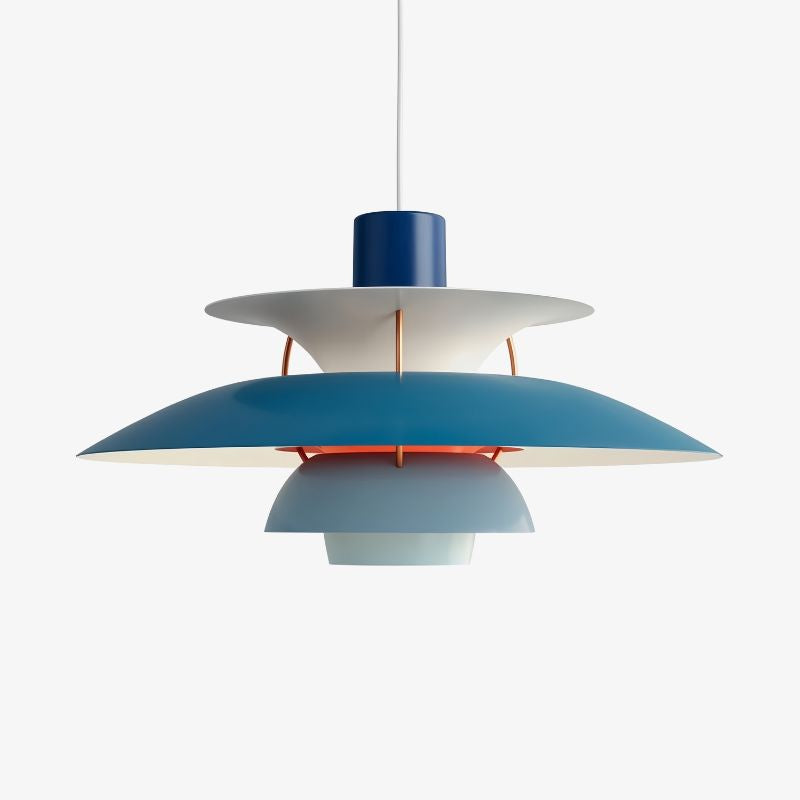 Layered Shade Pendant Light - Minimalist Metal Fixture for Dining Room