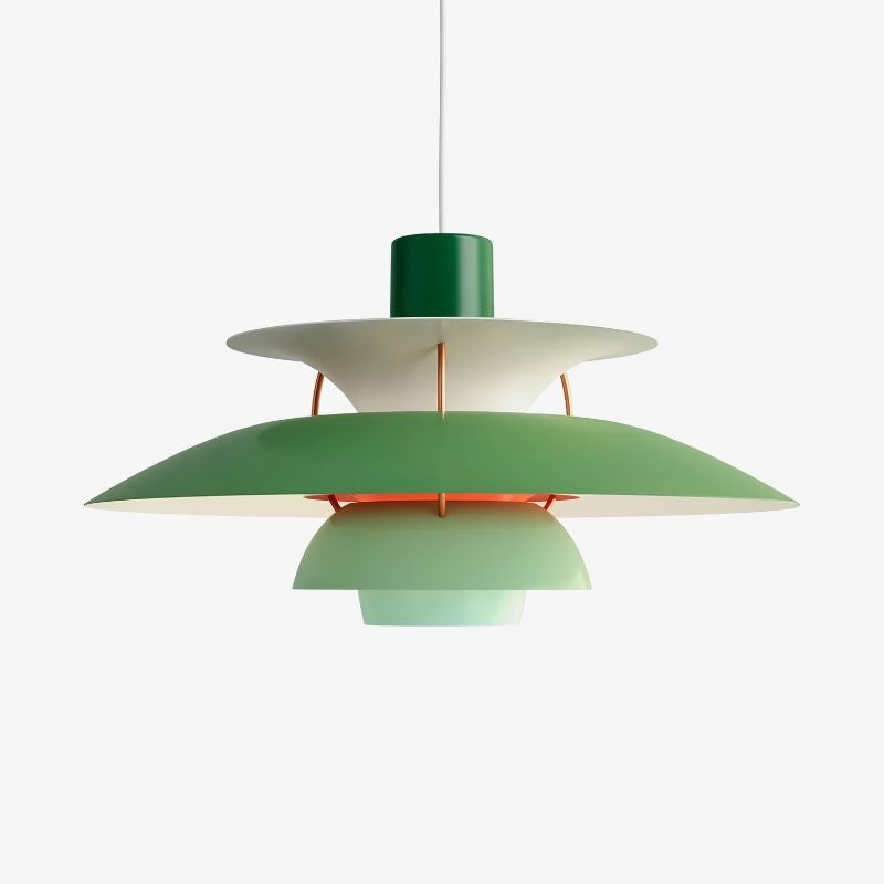 Layered Shade Pendant Light - Minimalist Metal Fixture for Dining Room