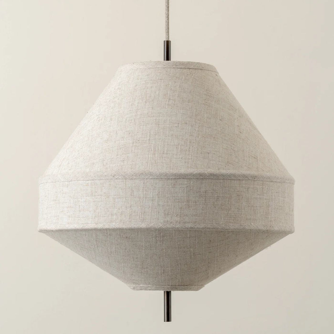 Zalen Layered Linen Pendant – Bronze Ceiling Light for Living & Dining