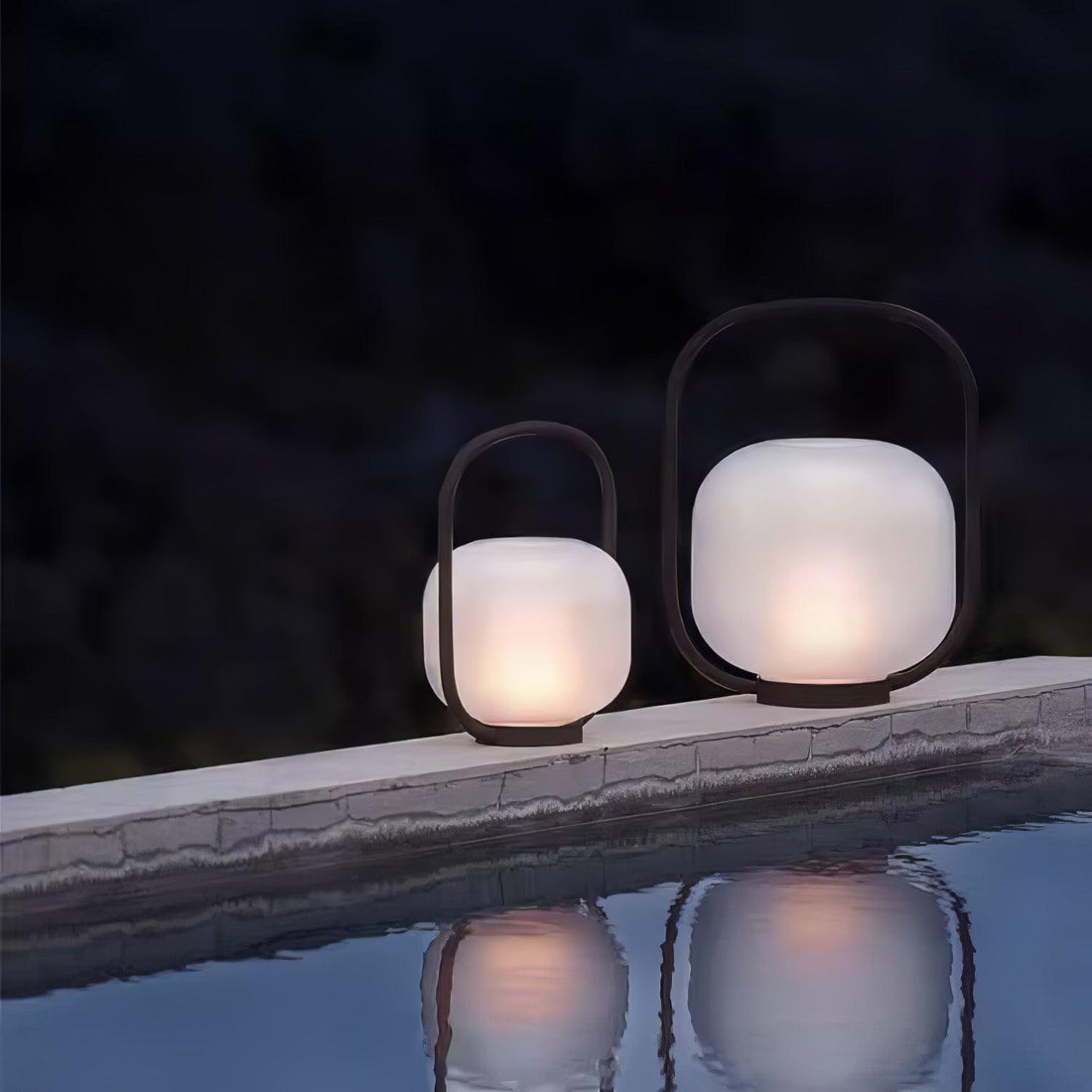 Tragbare Laterne Outdoor-Tischlampe - Wiederaufladbare Lampe für Balkon