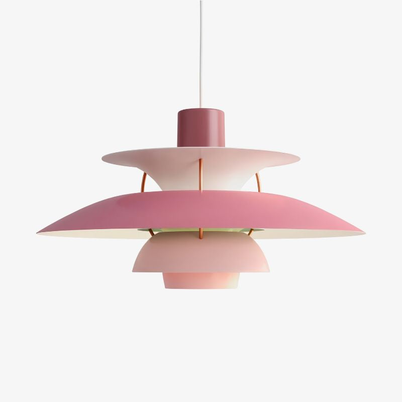 Layered Shade Pendant Light - Minimalist Metal Fixture for Dining Room