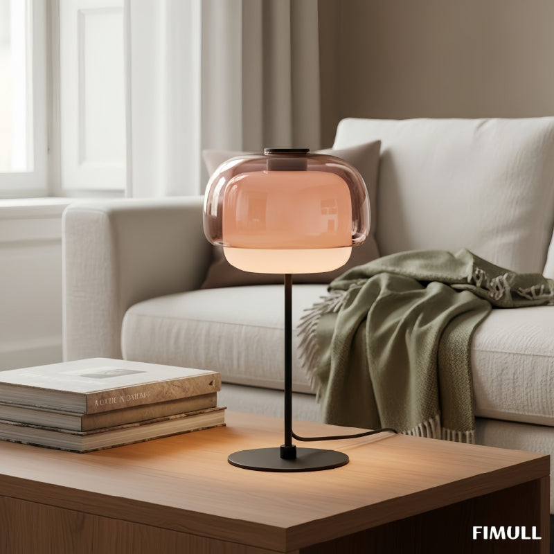 Clinco Mushroom Glass Retro Table Lamp for Living Room