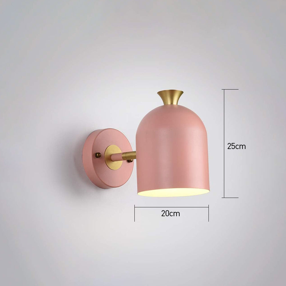 Modern Iron Wall Sconce - Slim Single Bulb Hallway Light