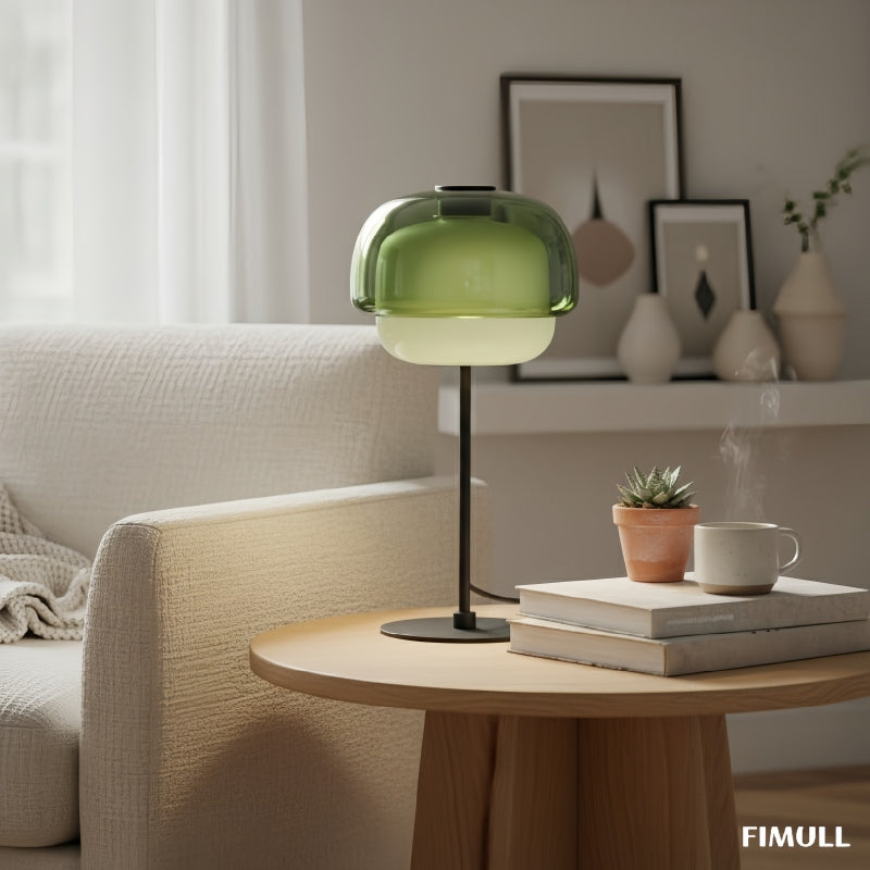 Clinco Mushroom Glass Retro Table Lamp for Living Room