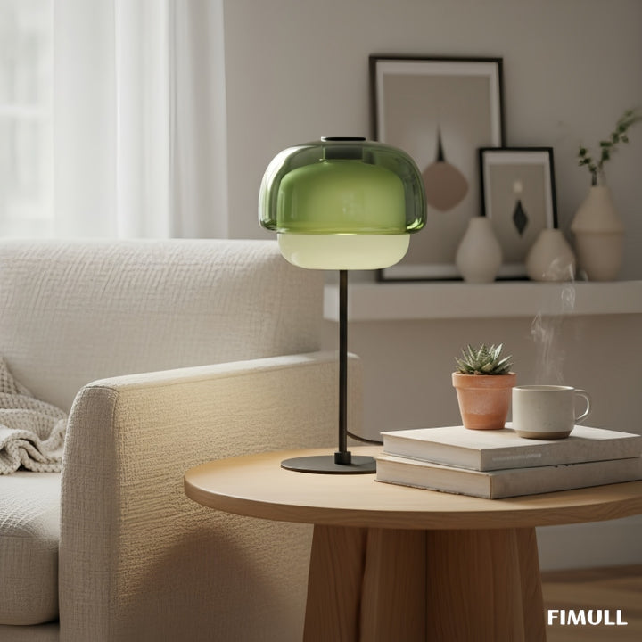 Clinco Mushroom Glass Retro Table Lamp for Living Room