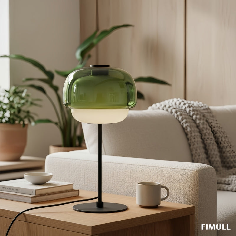 Clinco Mushroom Glass Retro Table Lamp for Living Room