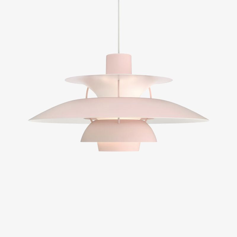 Layered Shade Pendant Light - Minimalist Metal Fixture for Dining Room