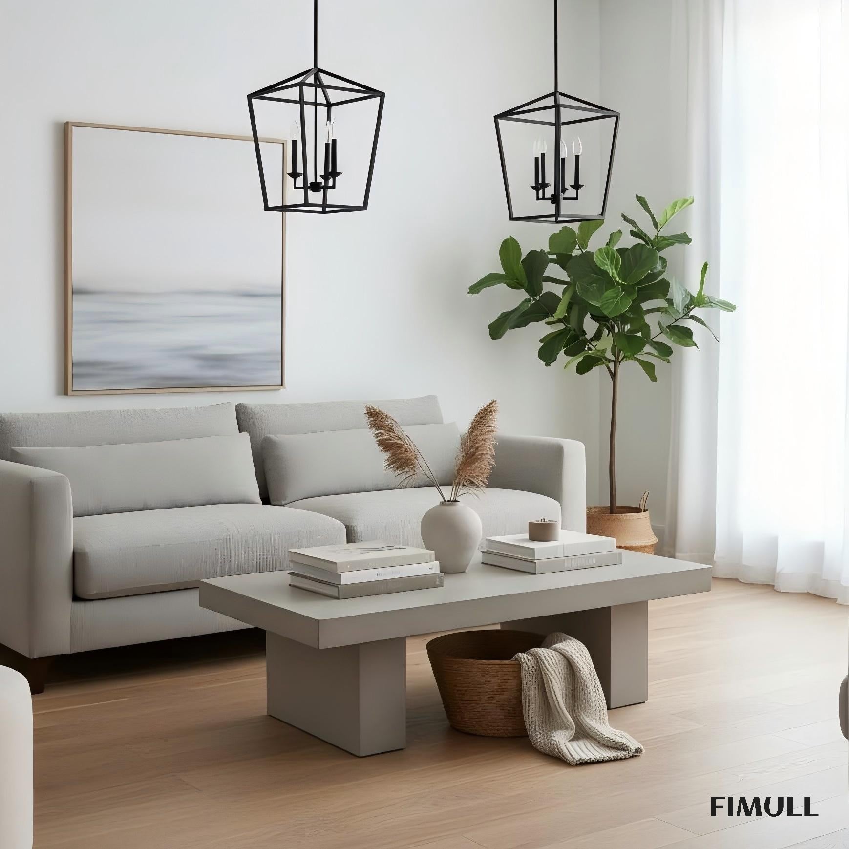 Rowan Brass Lantern Pendant Lamp - Modern Handcrafted Ceiling Fixture