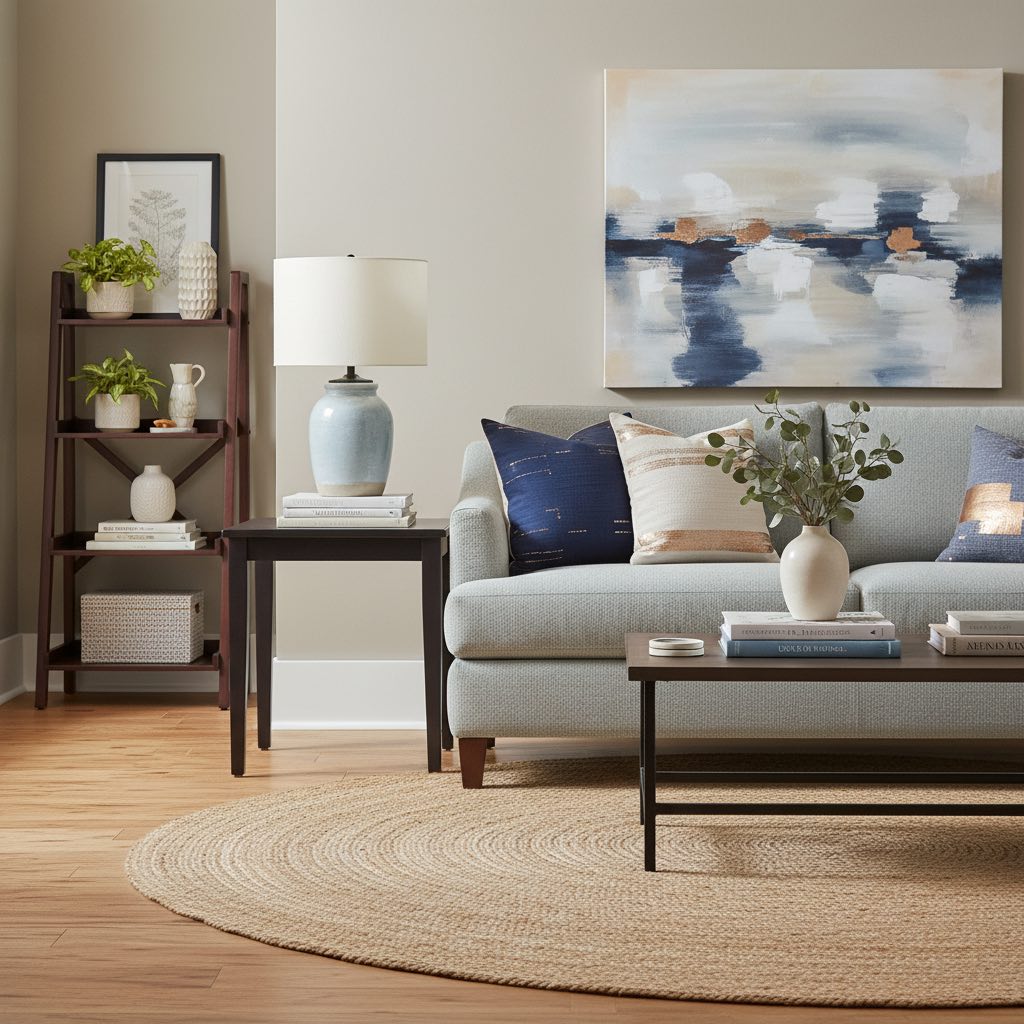 Mello Contemporary Table Lamp - Textured Ceramic Base for Living Room and Office