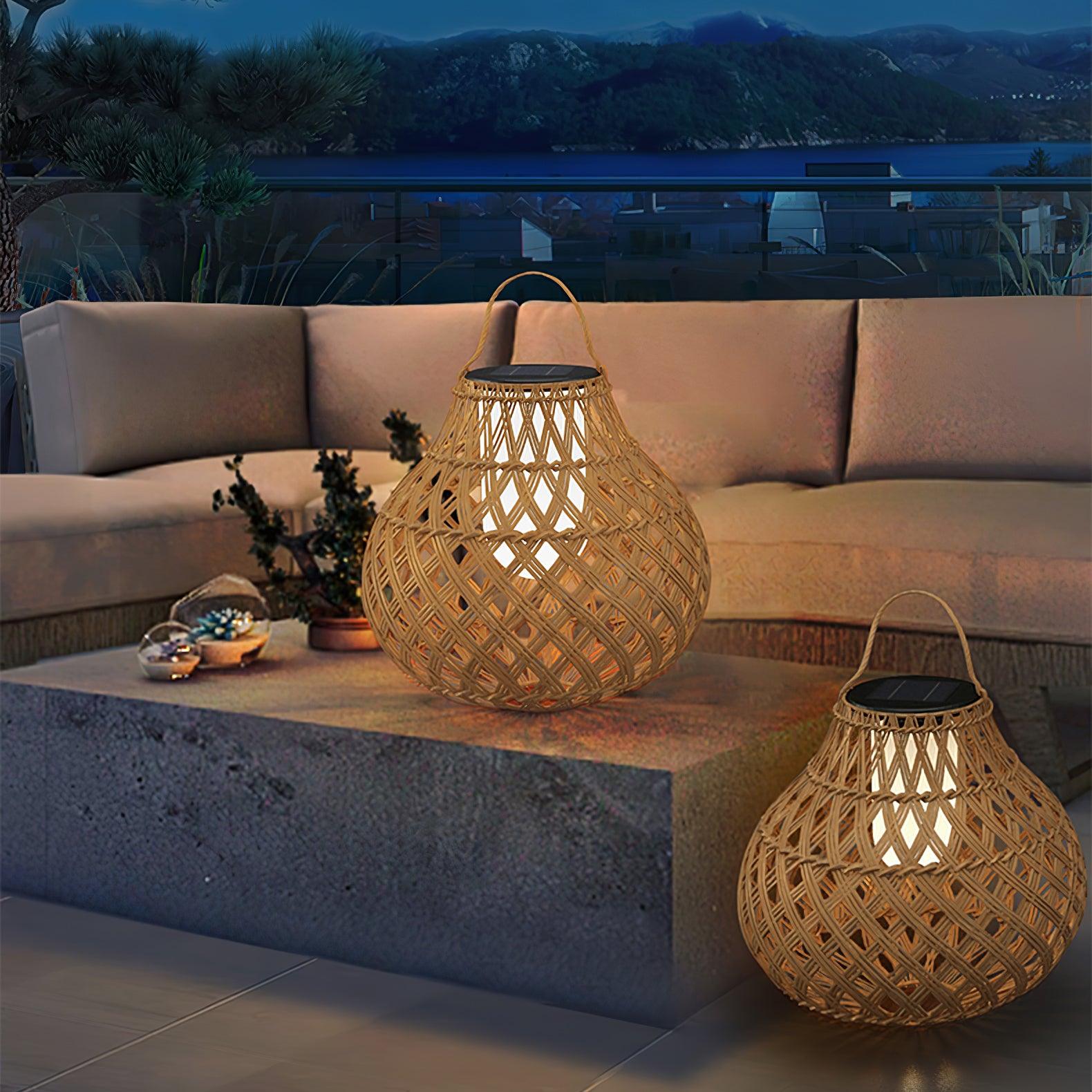 Woven Sphere Lantern Outdoor Lamp - Solar Outdoor Lamp Great