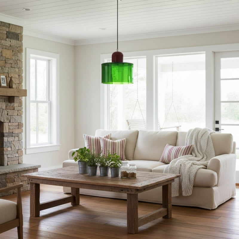 Morvella Layered Disc and Orb Pendant Lamp - Contemporary Cylinder Design for Kitchen Islands