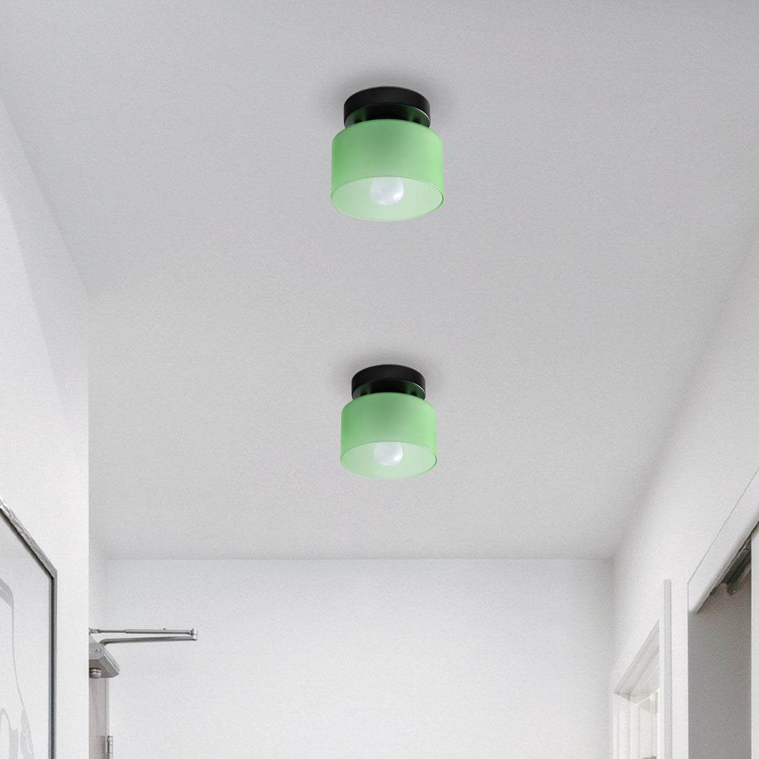 Bauhaus Glass Ceiling Light - Minimalist Mini Design Lamp For Hallway