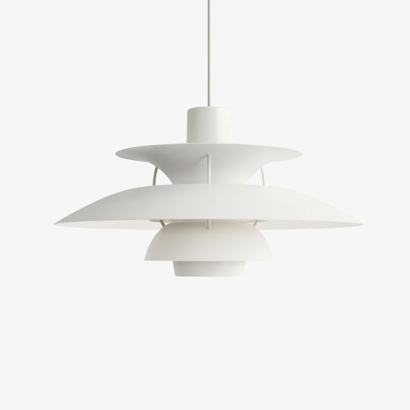 Layered Shade Pendant Light - Minimalist Metal Fixture for Dining Room