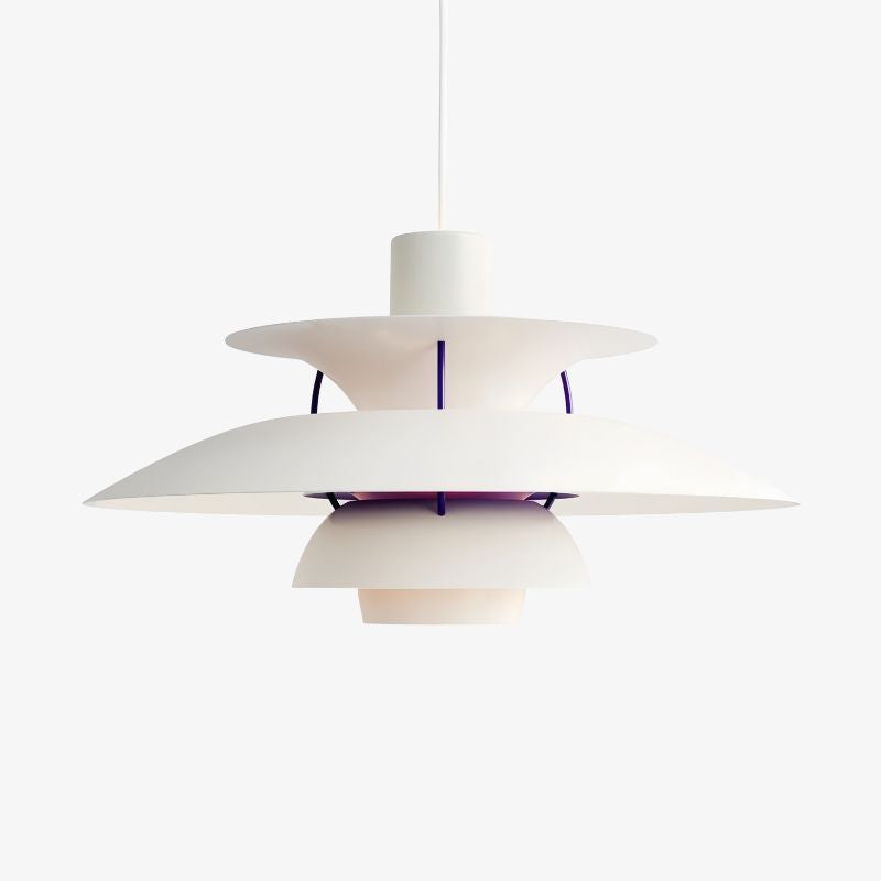 Layered Shade Pendant Light - Minimalist Metal Fixture for Dining Room