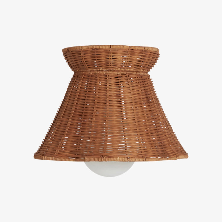Wickara Woven Organic Silhouette Ceiling Light - Rattan Boho Style for Living Room