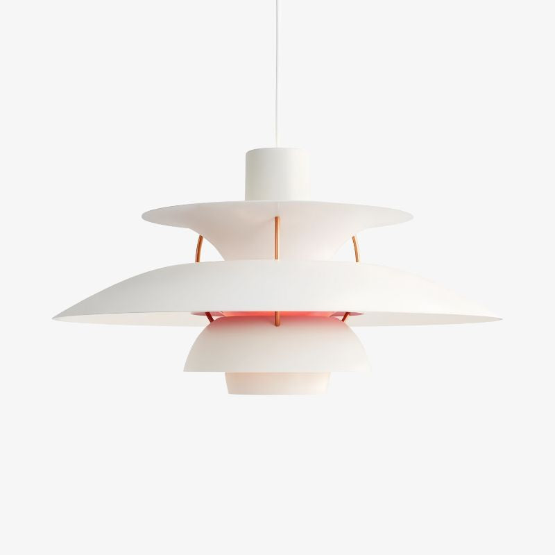 Layered Shade Pendant Light - Minimalist Metal Fixture for Dining Room