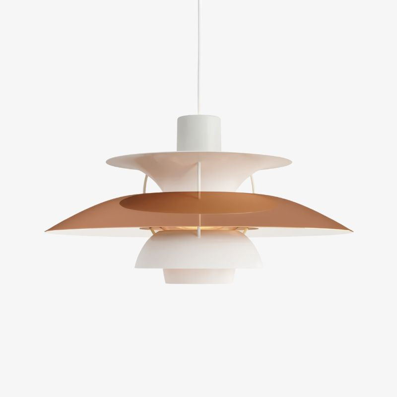 Layered Shade Pendant Light - Minimalist Metal Fixture for Dining Room