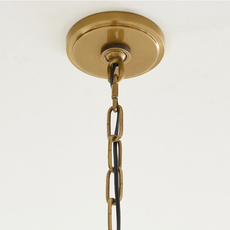 Reticula Modern Round Chandelier – Iron Frame with Open Circular Design for Dining or Entry