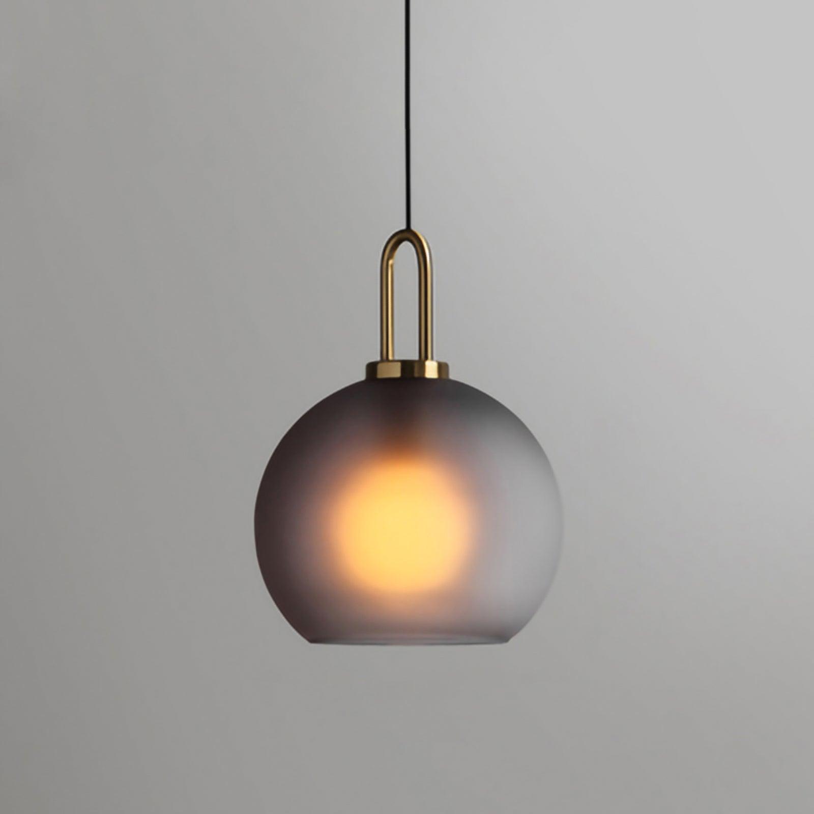 Kupferbeschichtete Glas-Plug-in-Hängeleuchte mit Kabel
