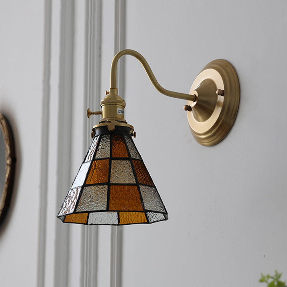 Stained Glass Wall Light - Vintage Petal Sconce For Living Room