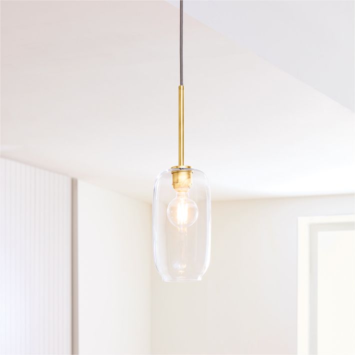 Lumivelle Pebble Pendant Light - Adjustable Glass Shade - Modern Lighting