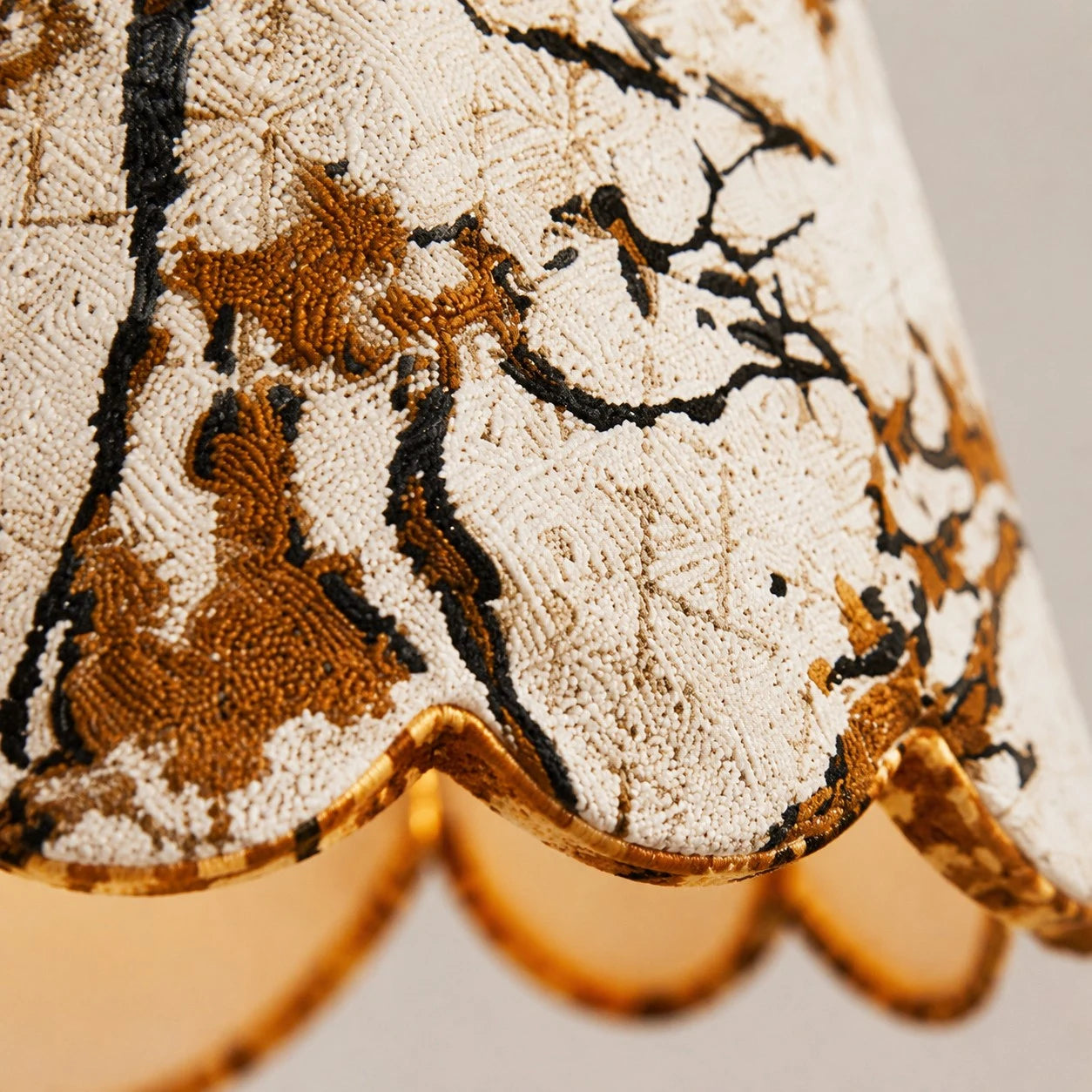 Vintage Floral Fabric Pendant Light, 47 cm