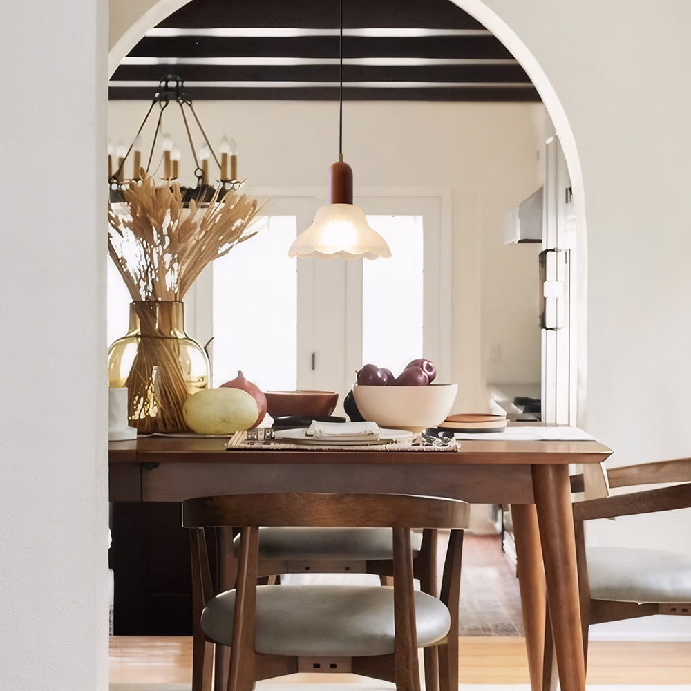 Retro Glass Pendant Light - Creative Bedroom Lighting Vintage