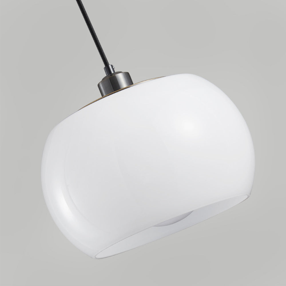 Bauhaus Glass Pendant Lights - Modern White Orb Lamp for Bedroom