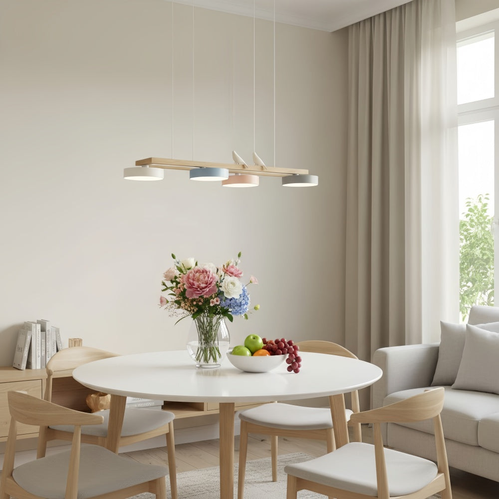 Orilumea Bird Chandelier - Wooden Lighting Fixture Modern Style for Living Room