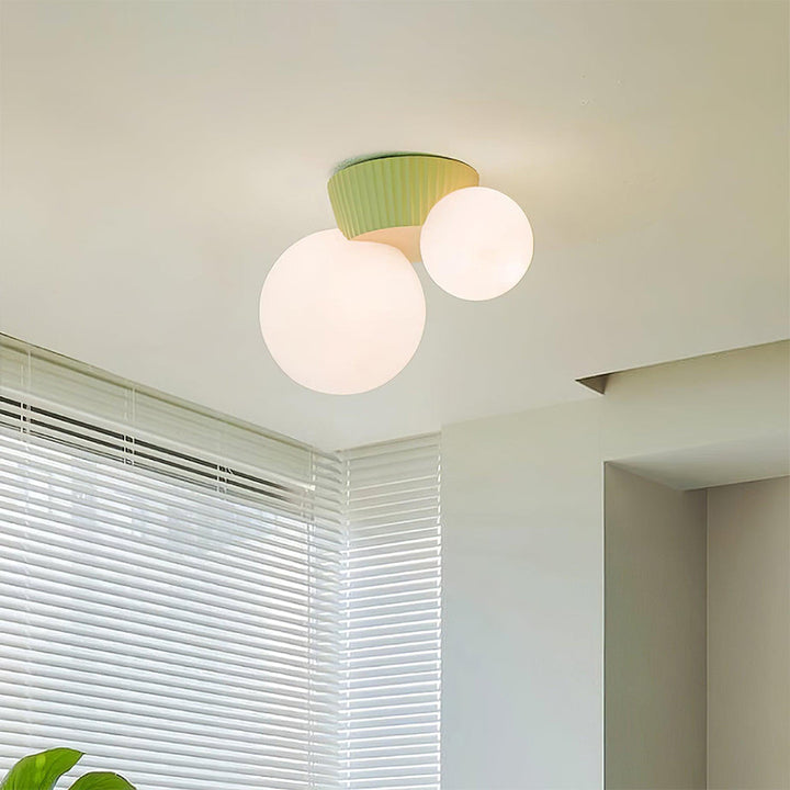 Compact Organic Ceiling Light - Home Fixture for Medium Rooms