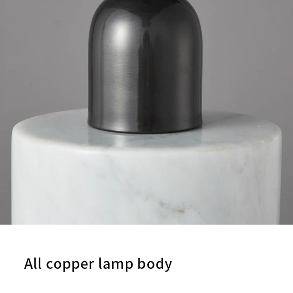 Modern Marble Pendant Lamp - Green Cylindrical Light for Dining Area