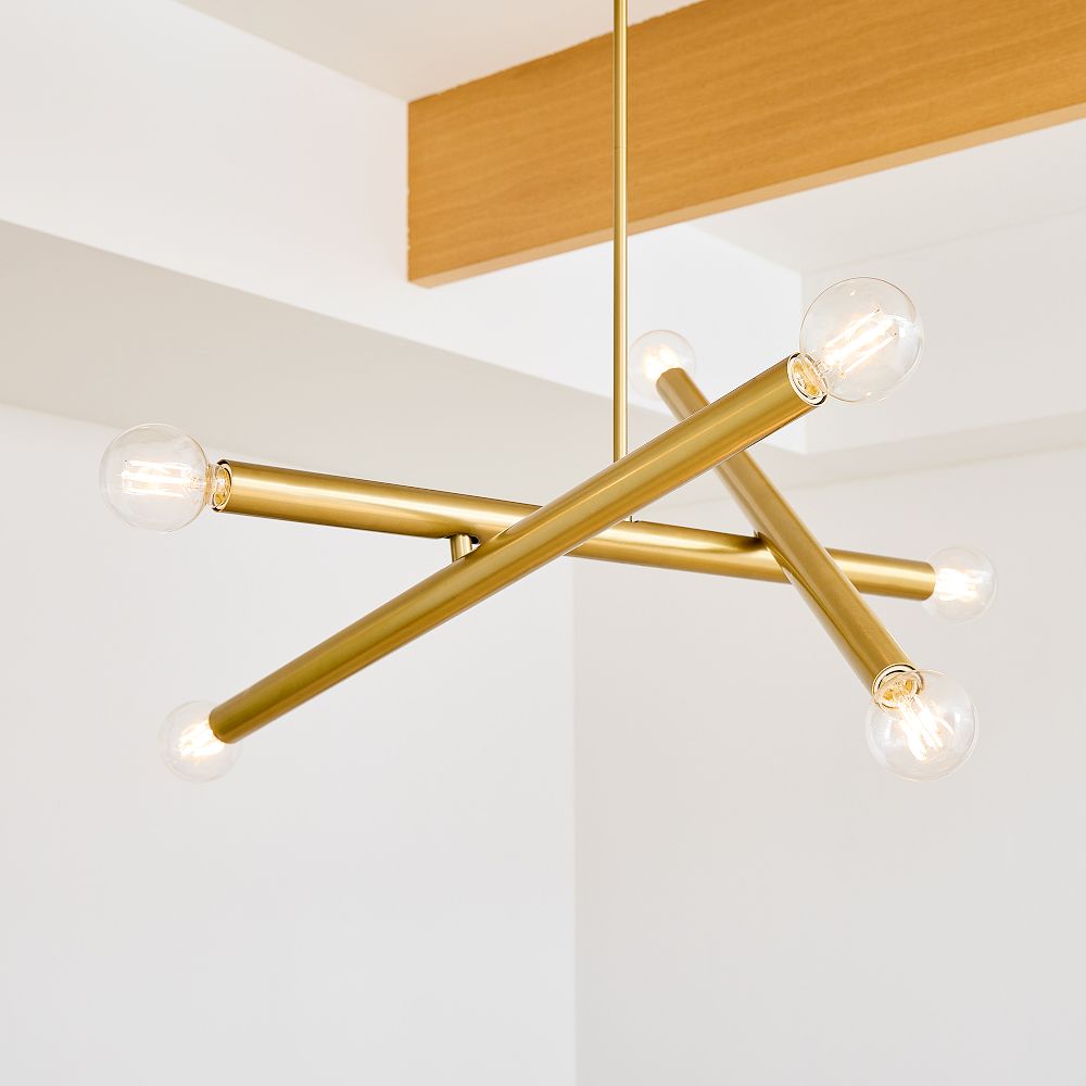 Borvia Metal Arm Chandelier - Modern Adjustable Trace Lamp for Hallway