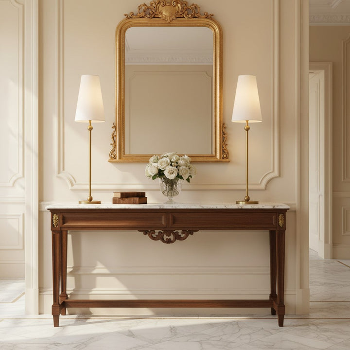 Serena Iron Table Lamp – Clean Lines and a Soft Linen Shade for Home Office or Bedside