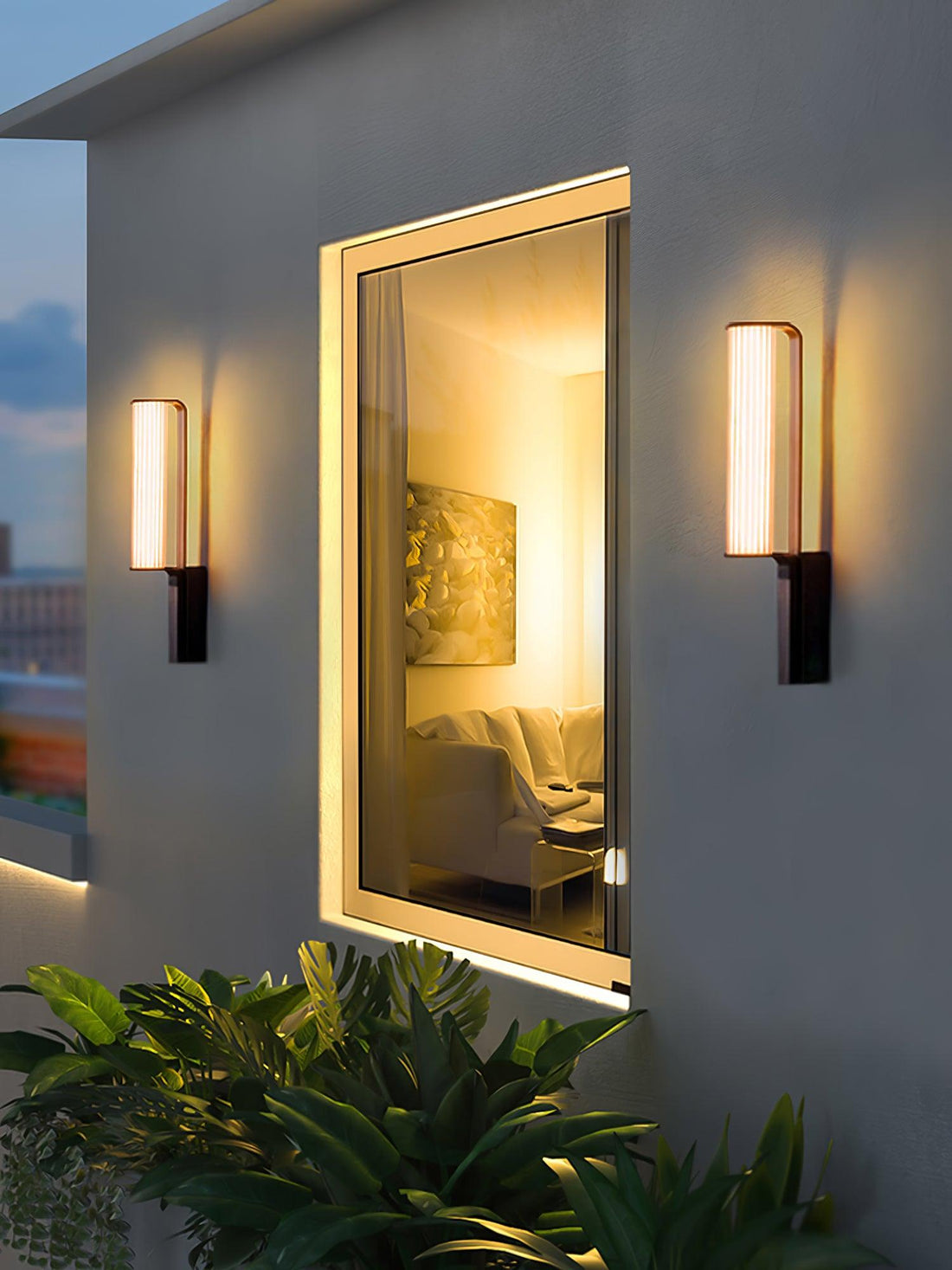 Outdoor Floor Lamp - Stainless Steel Acrylic Industrial Lighting