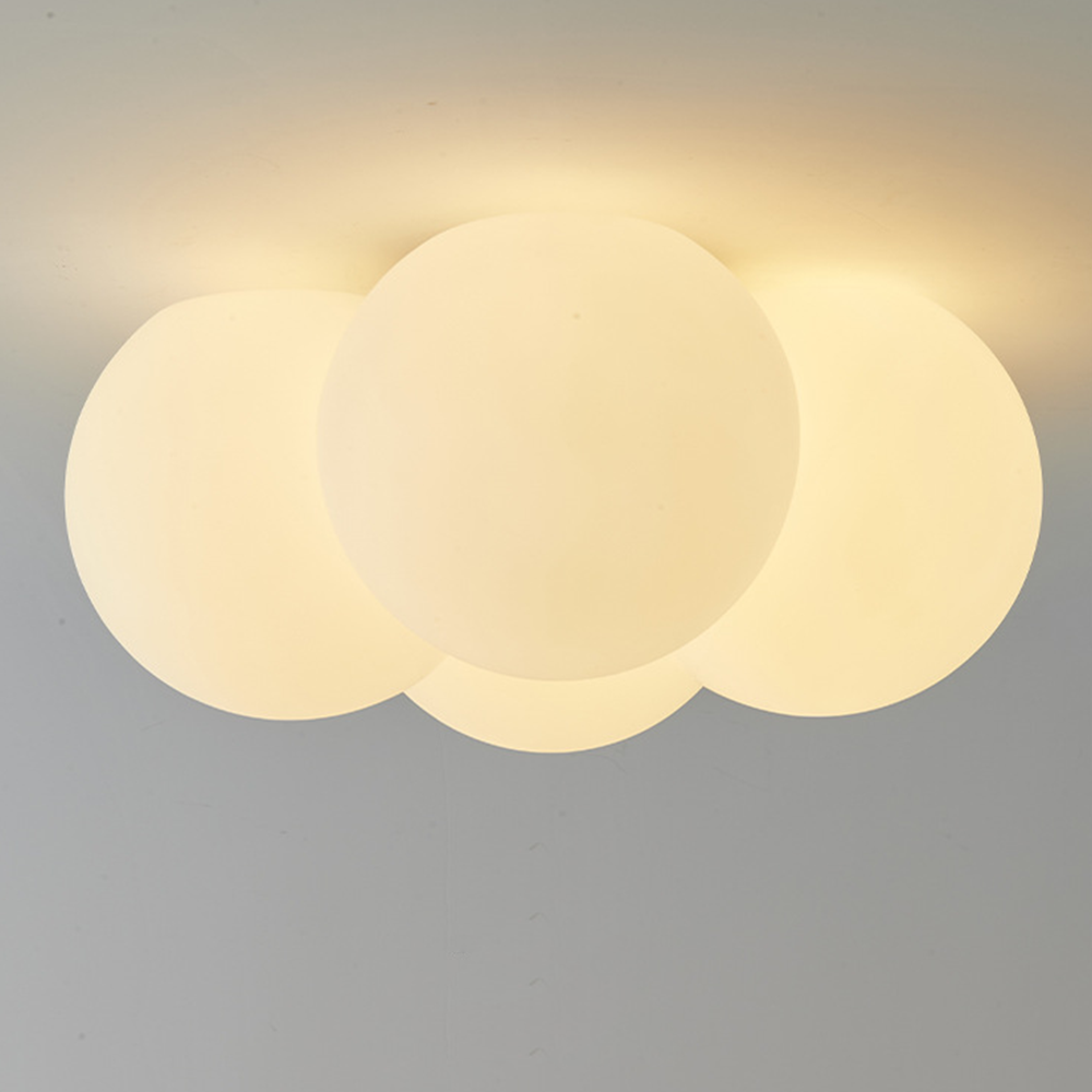 Nordic Cloud Ball Ceiling Light - Warm LED Glow for Cozy Bedroom