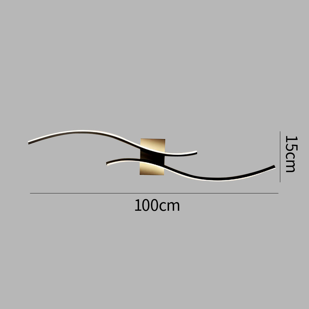 Curve LED Wall Light - Modern Acrylic Dimmable Design for Living Room