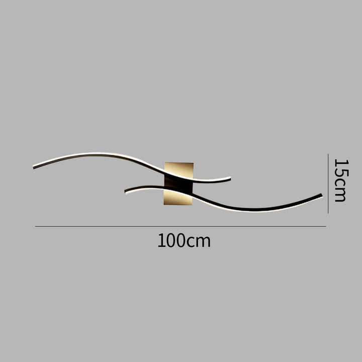 Curve LED Wall Light - Modern Acrylic Dimmable Design for Living Room