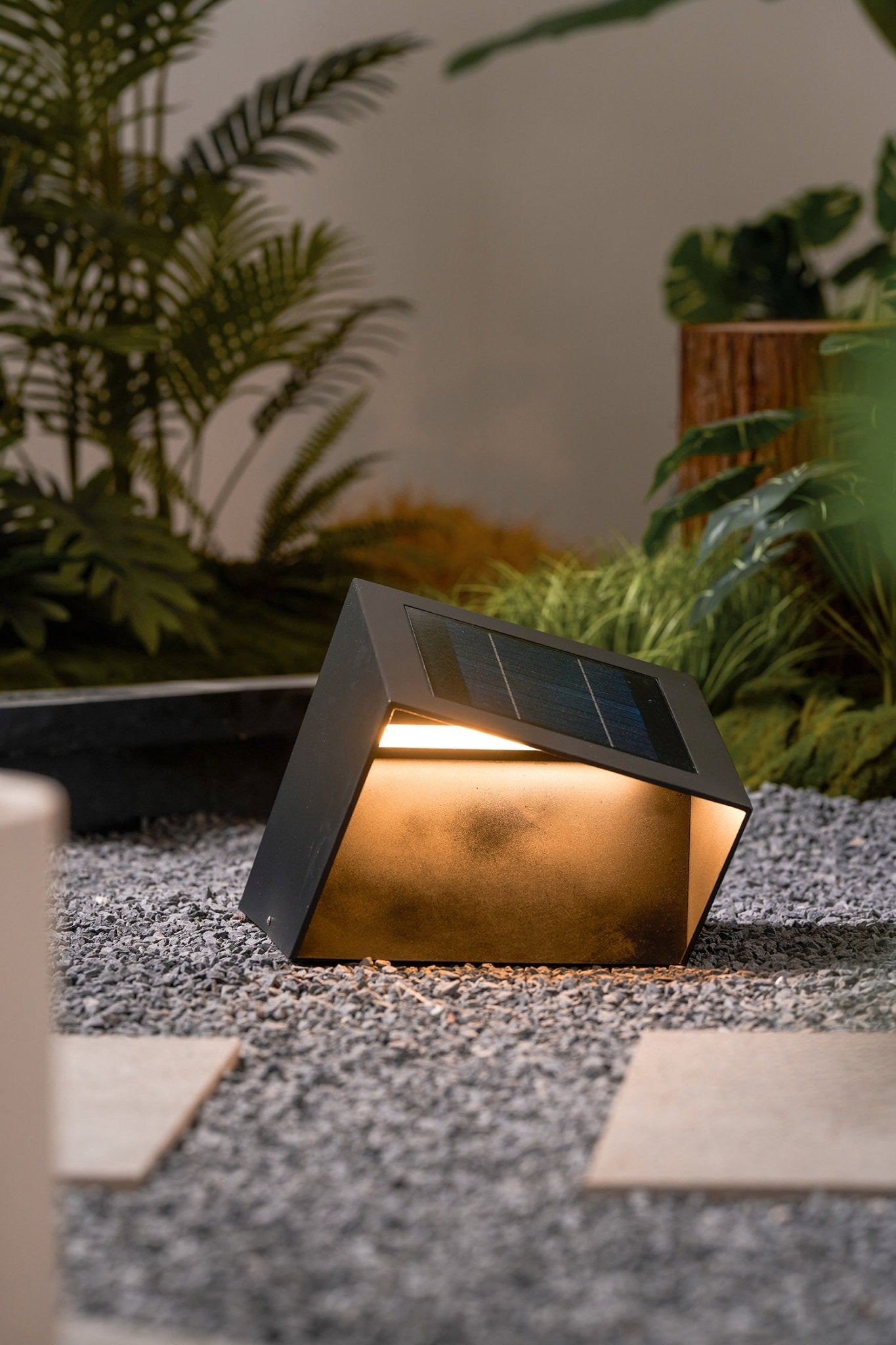 Cube Garden Solar Light - Compact LED Lamp for Patio & Small Gardens