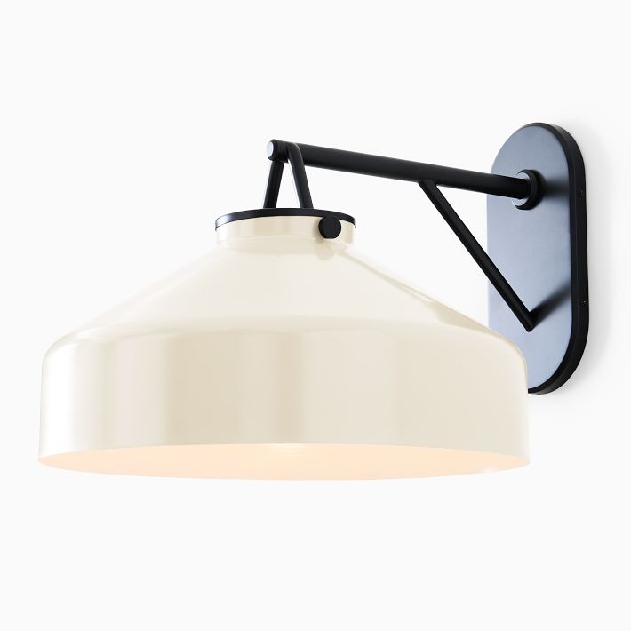 Hanton Metal Outdoor Wall Sconce - Matte Black Industrial Light Fixture