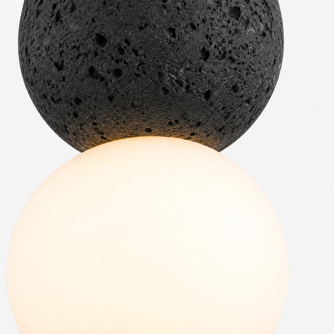 Textured Stone And Glass Plug-In Swag Pendant