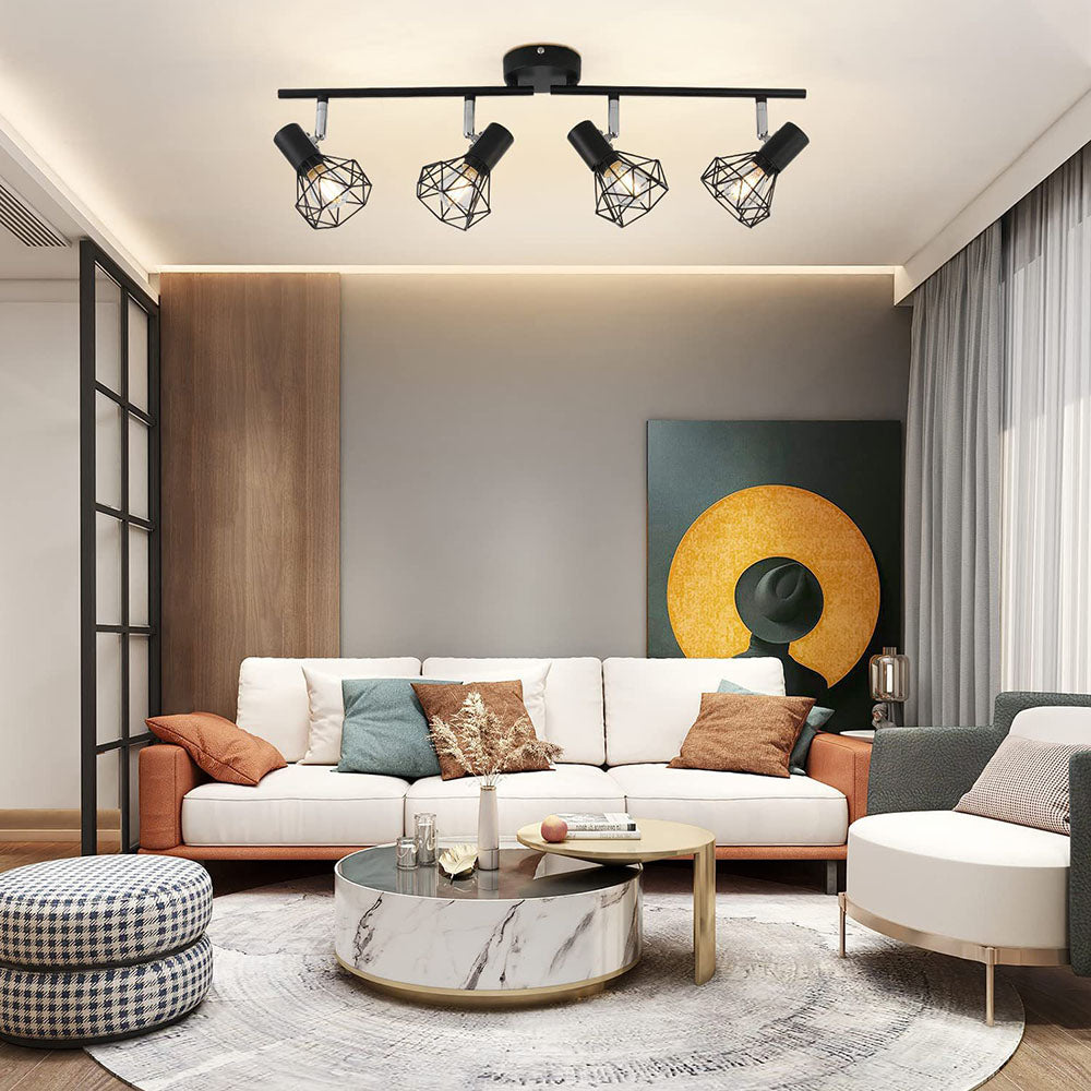Iron Track Lighting - Modern Adjustable Living Room Light