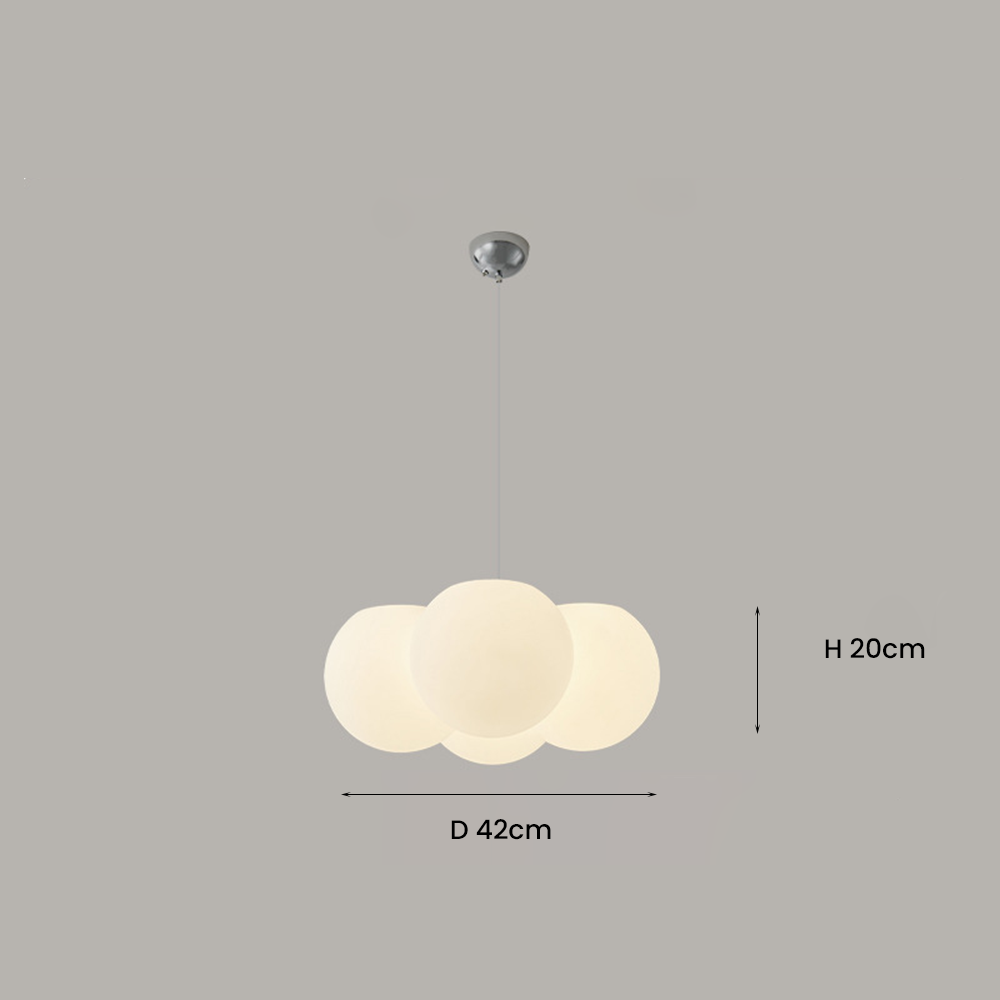 Nordic Cloud Ball Ceiling Light - Warm LED Glow for Cozy Bedroom
