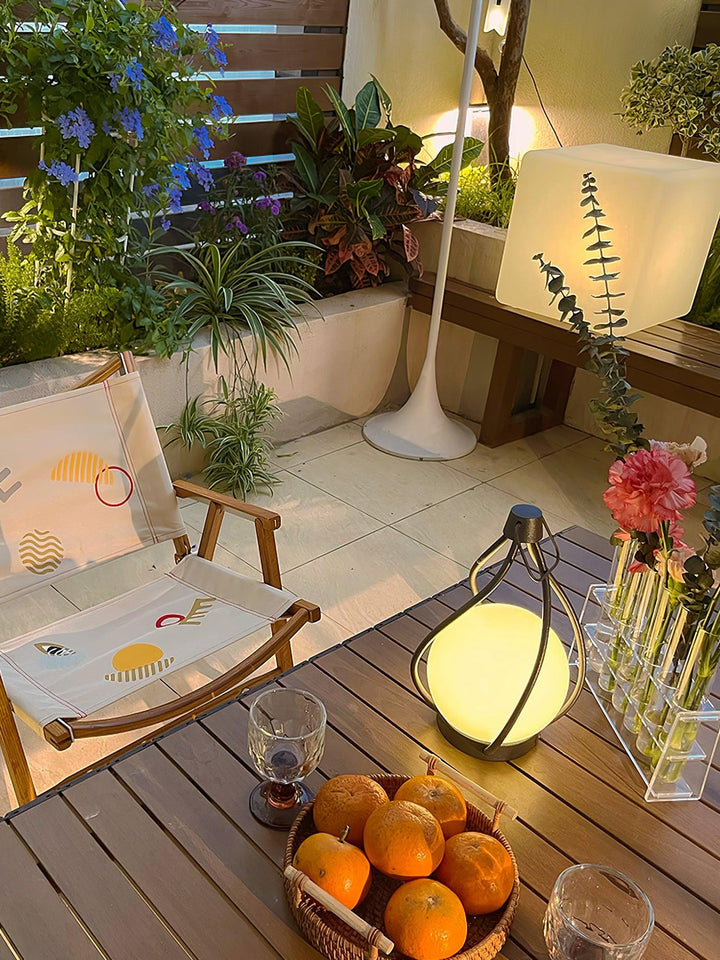 Orb Lantern Table Lamp - Rechargeable LED Light for Indoor & Patio