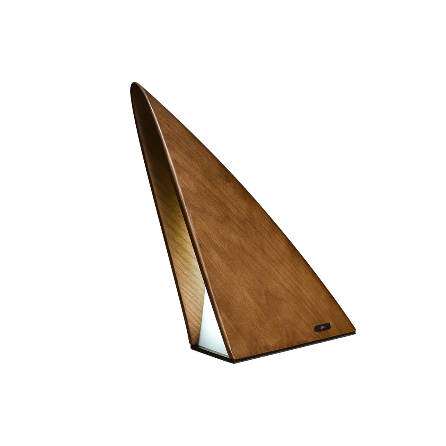 Triangular Table Lamp - Wooden Rechargeable LED for Bedroom & Office