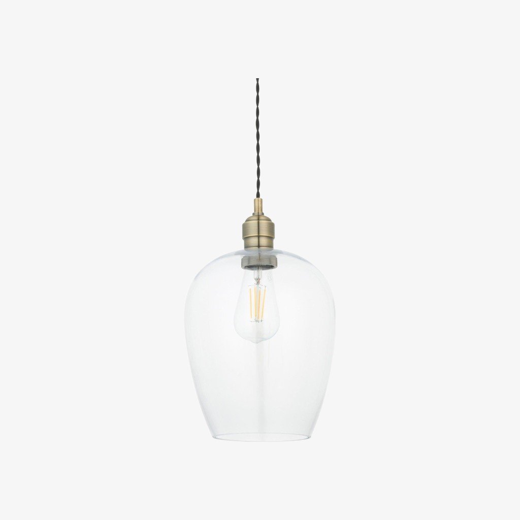 Clarione Height-Adjustable Glass Pendant Light - Classic Art Deco Light