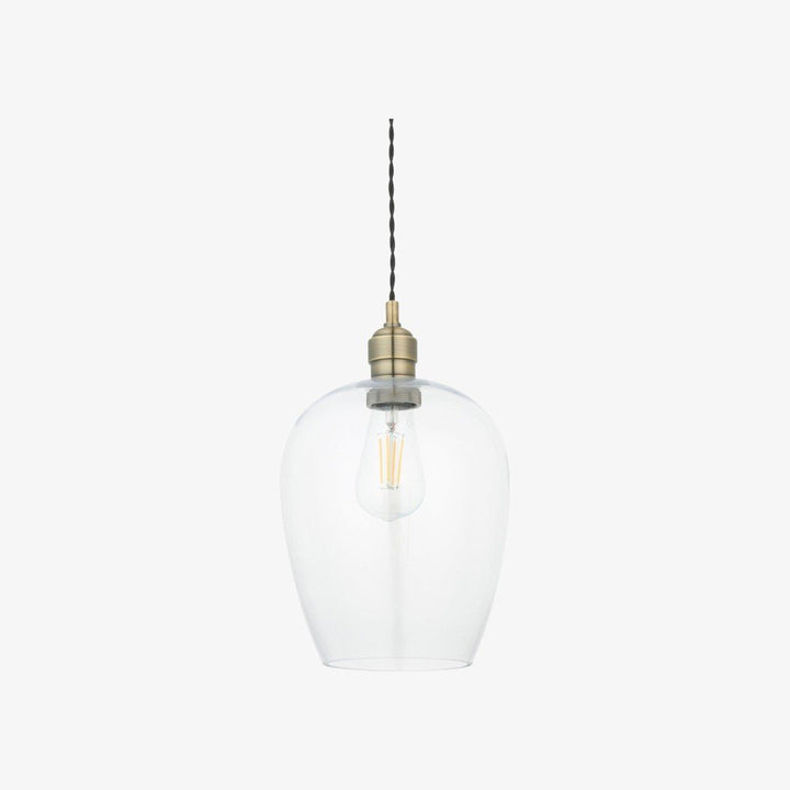 Clarione Height-Adjustable Glass Pendant Light - Classic Art Deco Light
