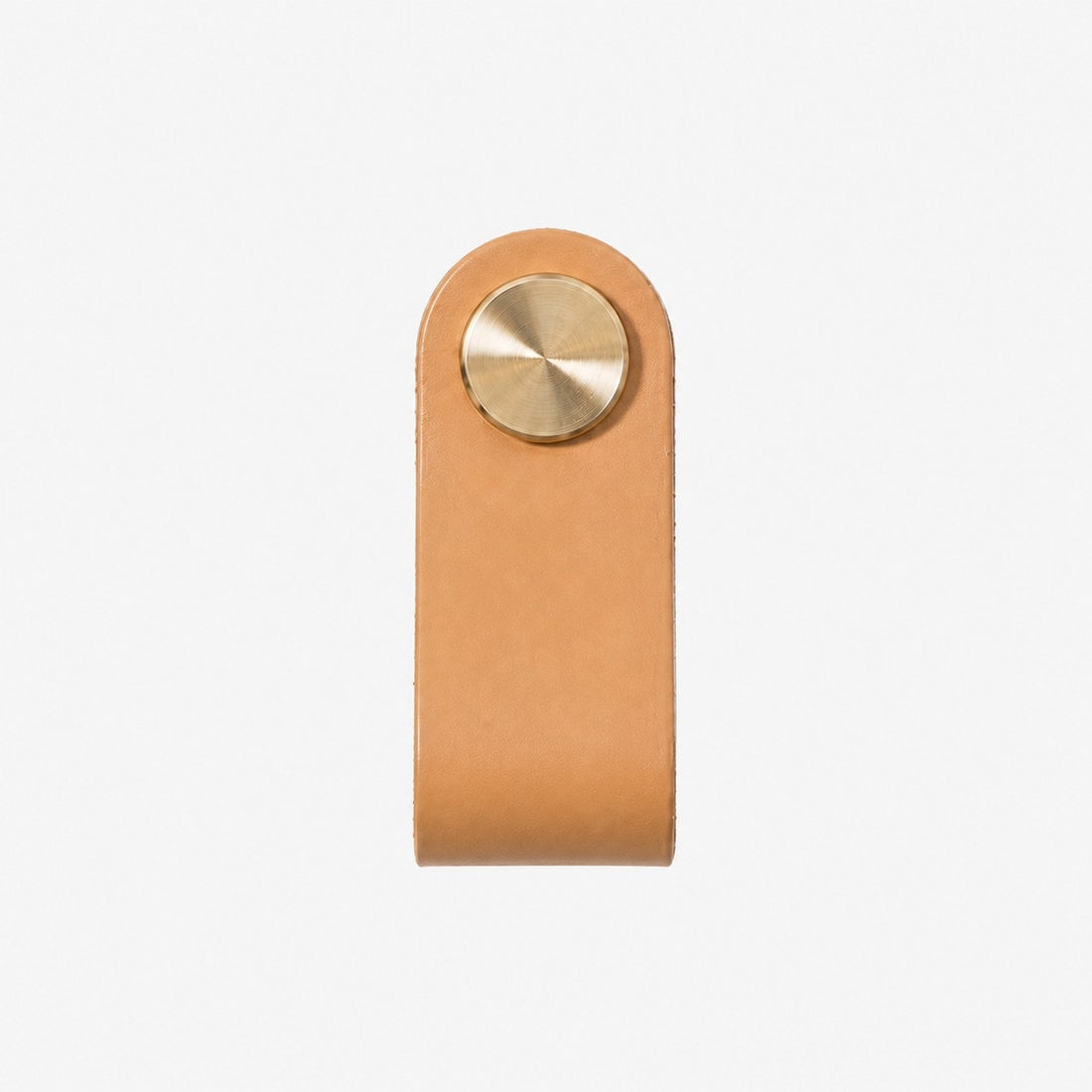 Cowhide leather and brass cabinet pull handle color and size option