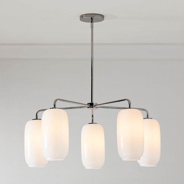 Lumivelle 5-Light Pebble Chandelier - Modern Glass Pendant Lighting