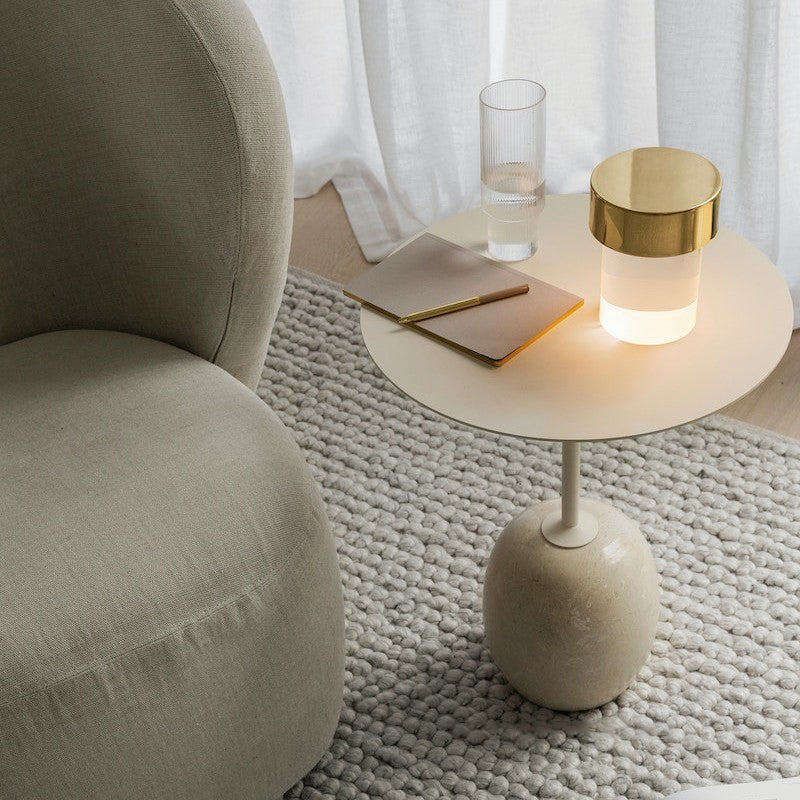 Tragbare Tischlampe – wiederaufladbare Glaslampe für Wohnzimmer und Schreibtisch