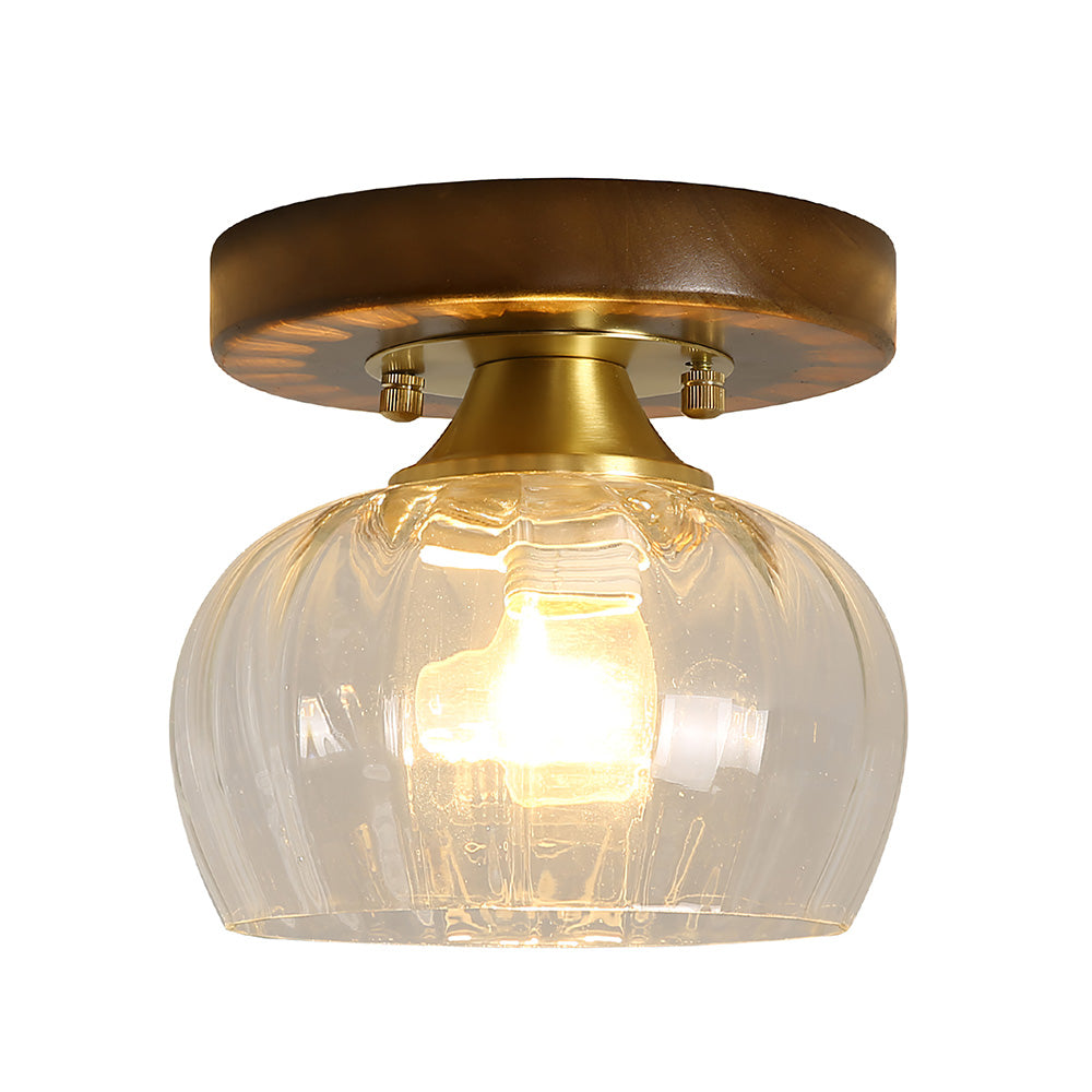 Contemporary Glass Ceiling Light - Modern Living Room Fixture
